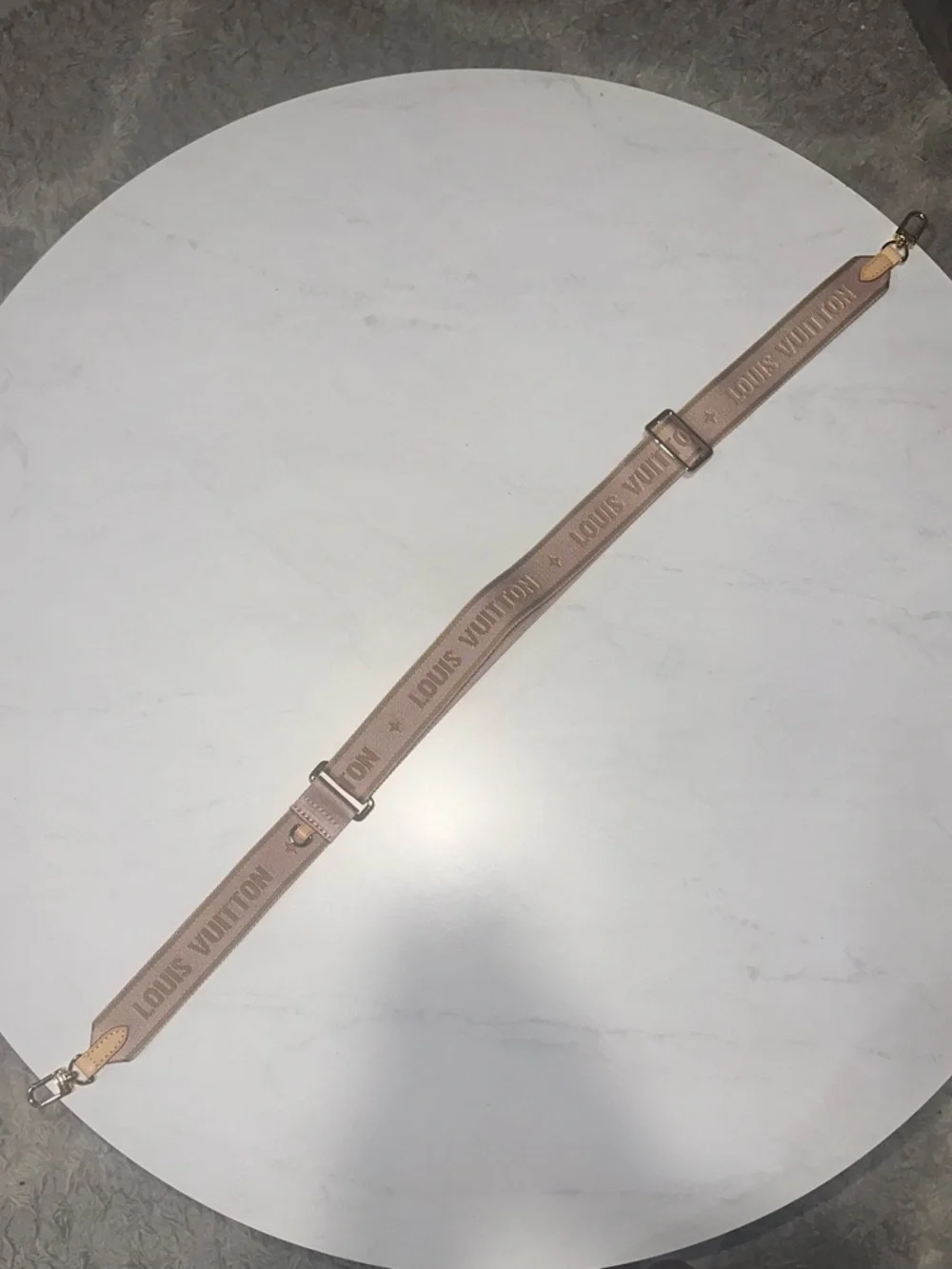 Authentic Louis Vuitton Blush Pink Strap with Gold Accents - Picture 4 of 5